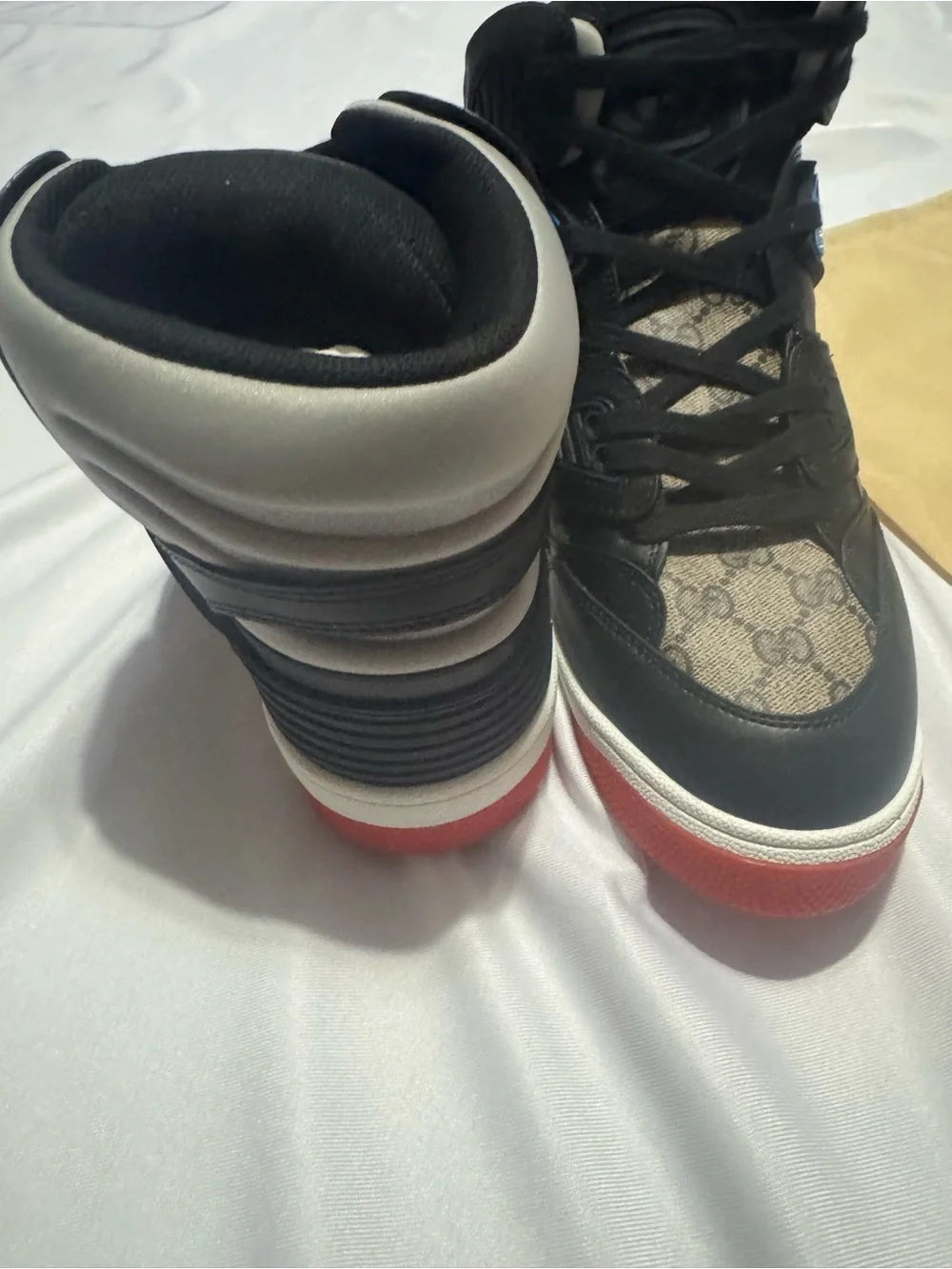 Gucci High-Top Sneakers in Black, Red and Blue